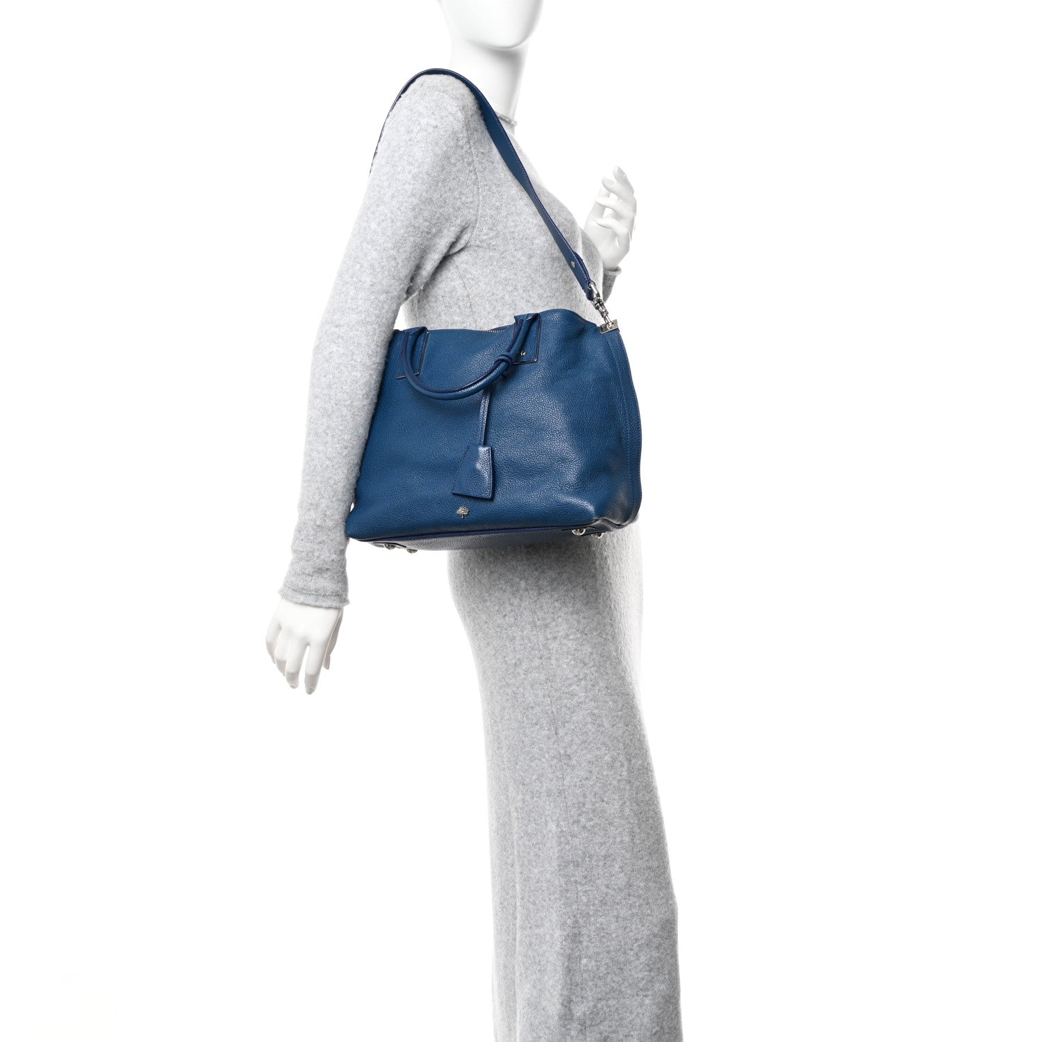 Mulberry Classic Grained Calfskin Small Alice Satchel Blue 2 of 11