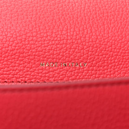 MCM Calfskin Studded Small Patricia Satchel Chinese Red 8 of 11