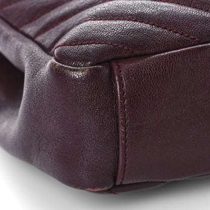 Saint Laurent Sheepskin Matelasse Chevron Monogram Medium College Bag Amaranto 8 of 12