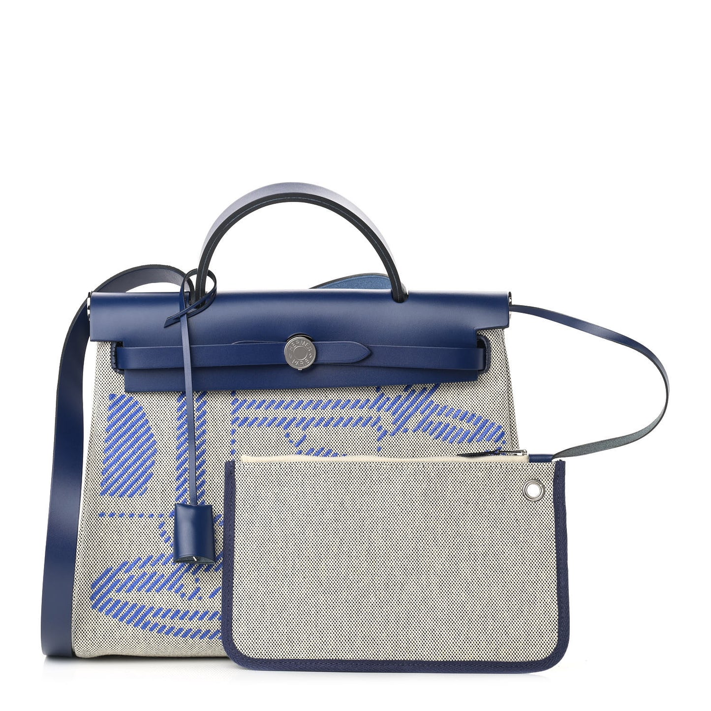 Vache Hunter Toile H Brides de Gala Herbag Zip Retourne 31 PM Bleu De France Ecru Black