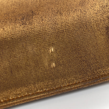 Christian Dior Metallic Brushed Calfskin Medium Diorama Flap Bag Gold 10 of 10