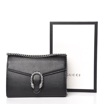 Gucci Calfskin Mini Dionysus Chain Wallet Black 9 of 9