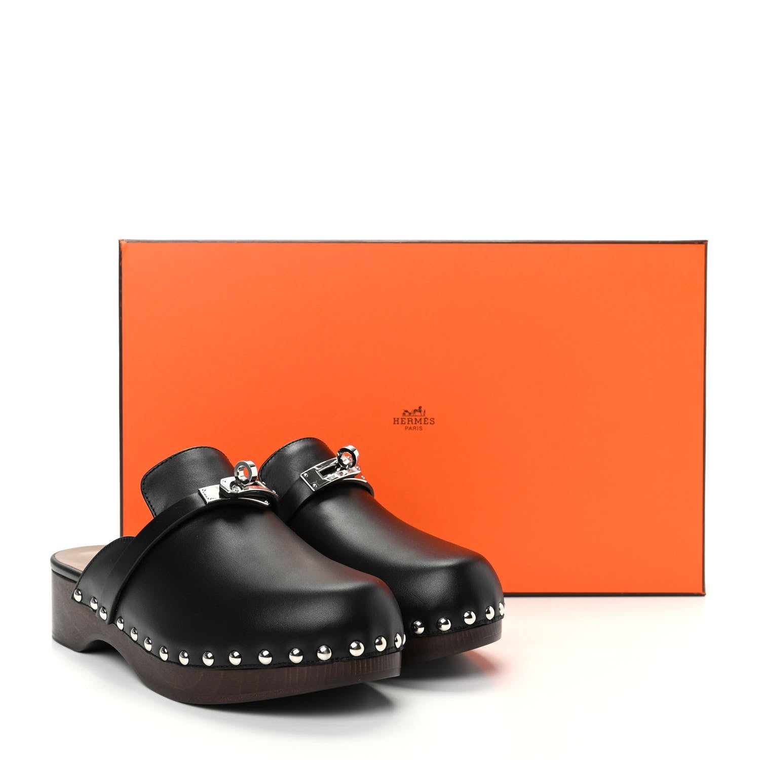 Hermes Calfskin Carlotta Mules 36 Black 11 of 11