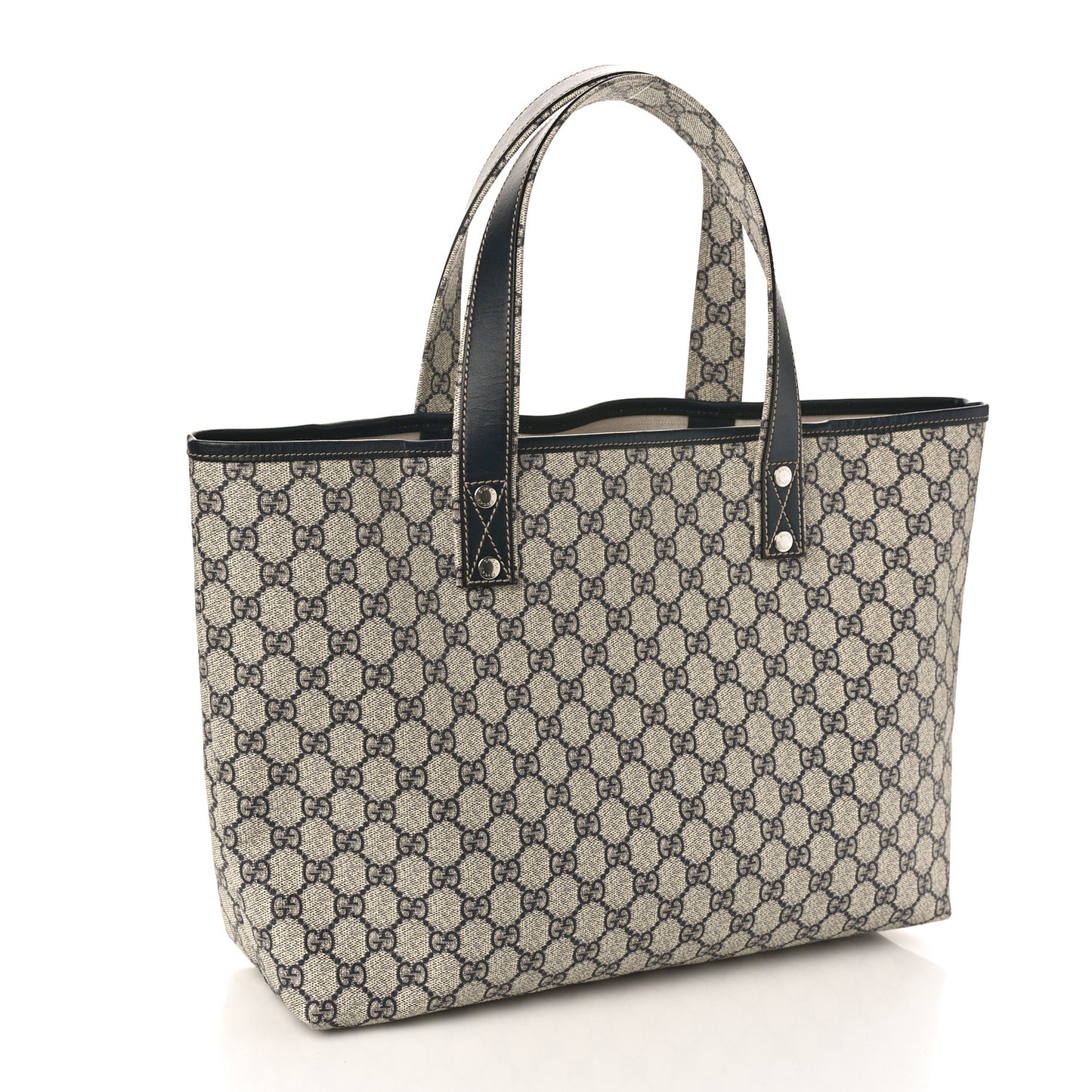 GG Plus Monogram Medium Signature Web Loop Tote Navy
