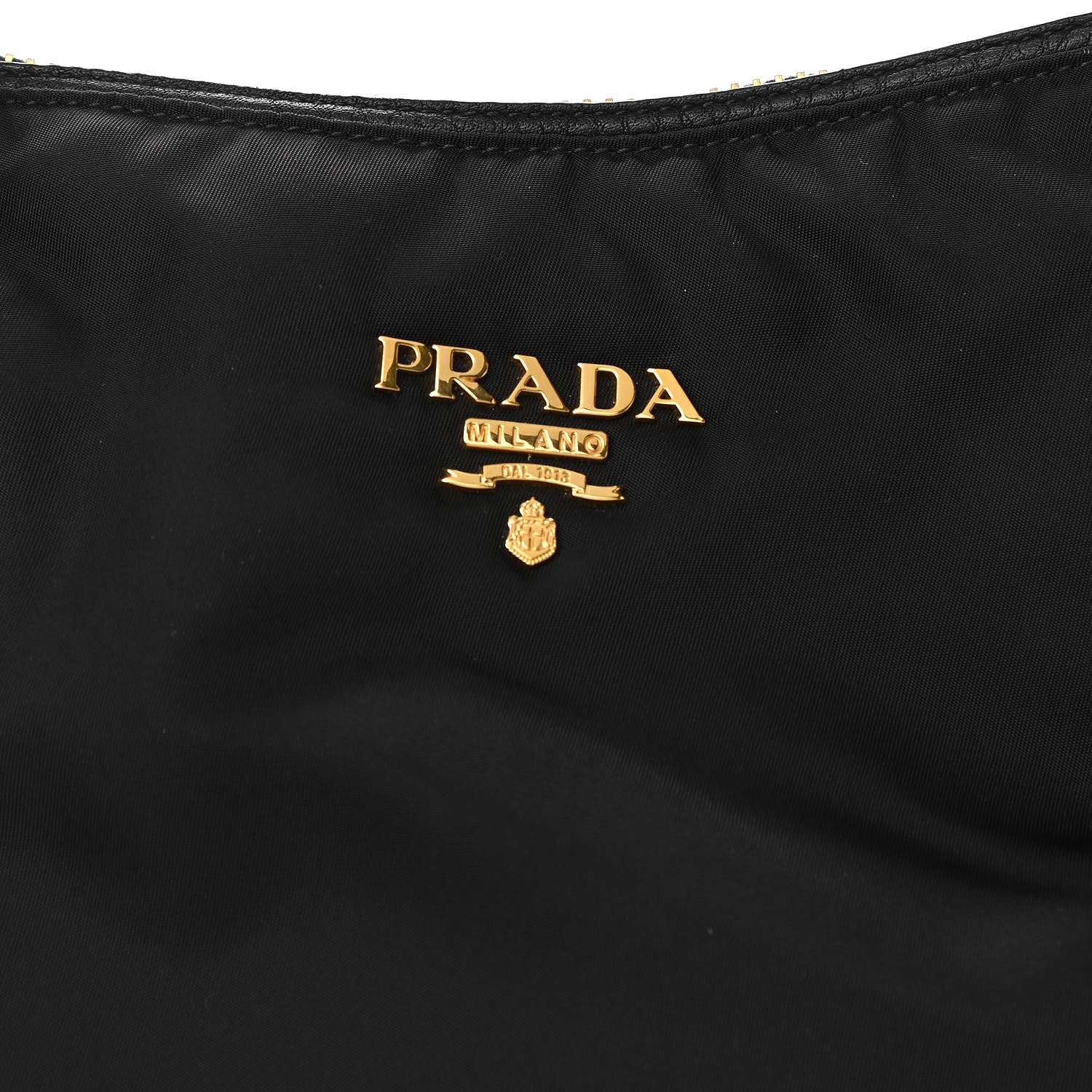 Prada Tessuto Nylon Vitello Daino Tote Black 6 of 8