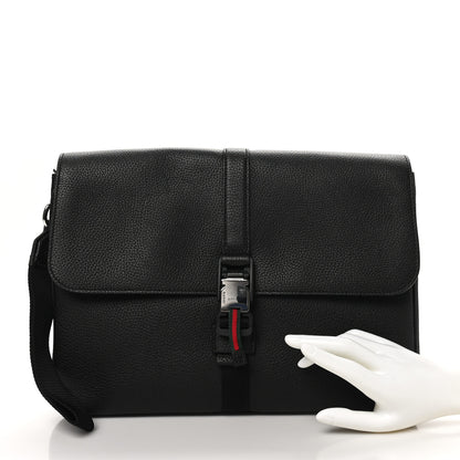 Gucci Calfskin Web Medium Business Case Black 2 of 10