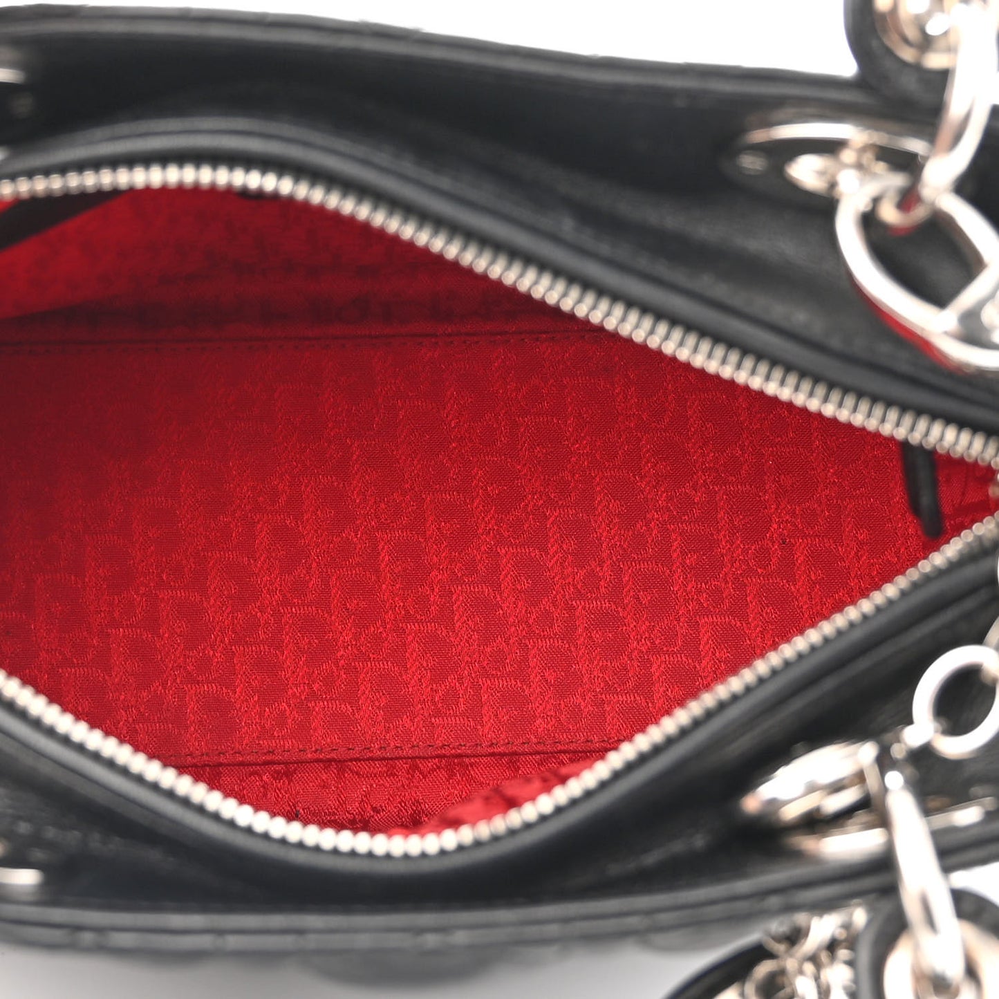 Lambskin Cannage Medium Lady Dior Black