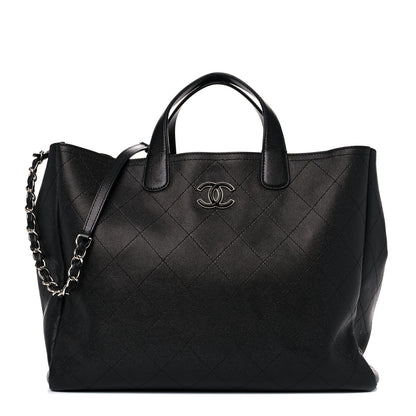 Chanel Caviar Stitched Large Shopping Tote Black 1 of 20
