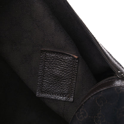 Gucci Denim Monogram Large Collapsible Carry On Duffle Bag Brown 6 of 10