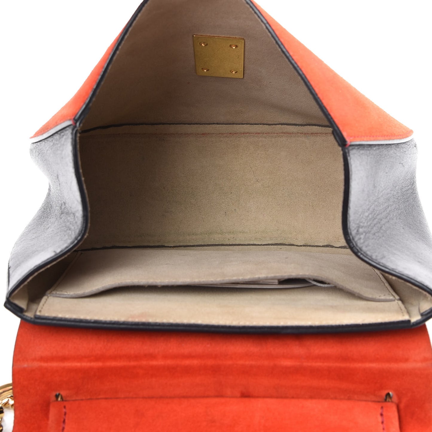 Suede Smooth Calfskin Drew Shoulder Bag Plaid Red Black