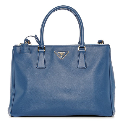 Prada Saffiano Medium Galleria Double Zip Tote Cobalto 1 of 11