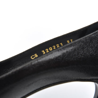Saint Laurent Patent Grain de Poudre Janis 80 Escarpin Pumps 37 Black 8 of 14