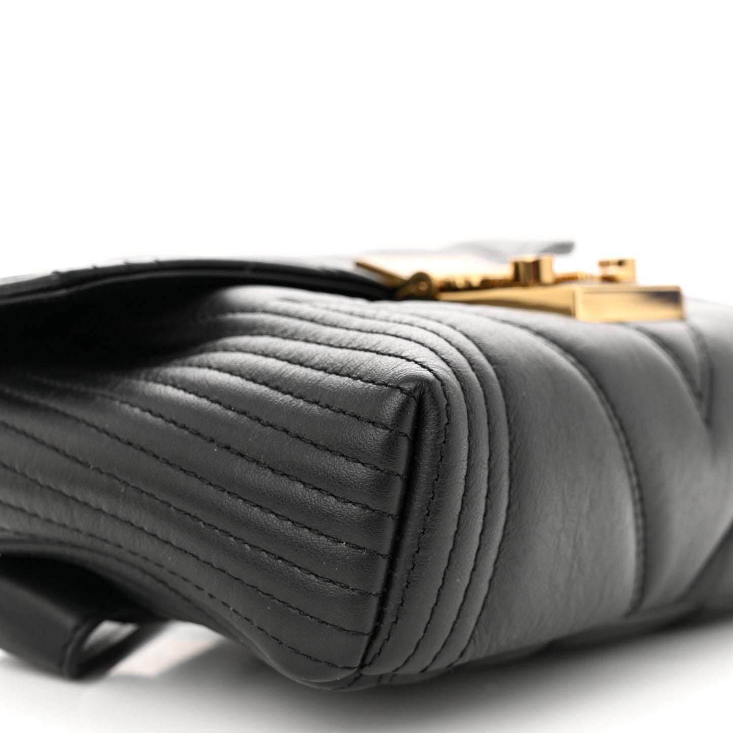 Calfskin Quilted Small Patricia Belt Bag Black