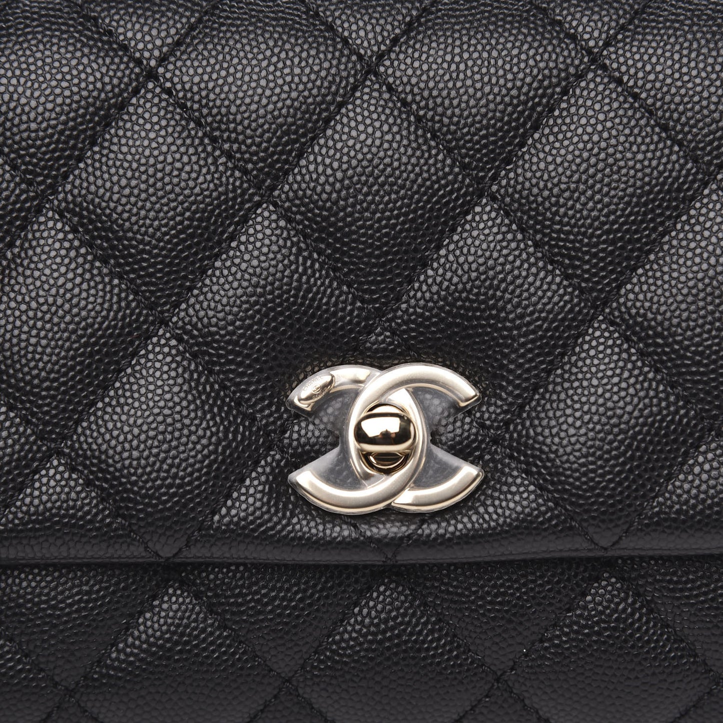 Caviar Quilted Extra Mini Coco Handle Flap Black