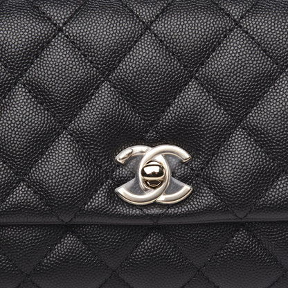 Chanel Caviar Quilted Extra Mini Coco Handle Flap Black 10 of 11