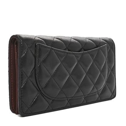 Chanel Lambskin Quilted Yen Wallet Black 3 of 11