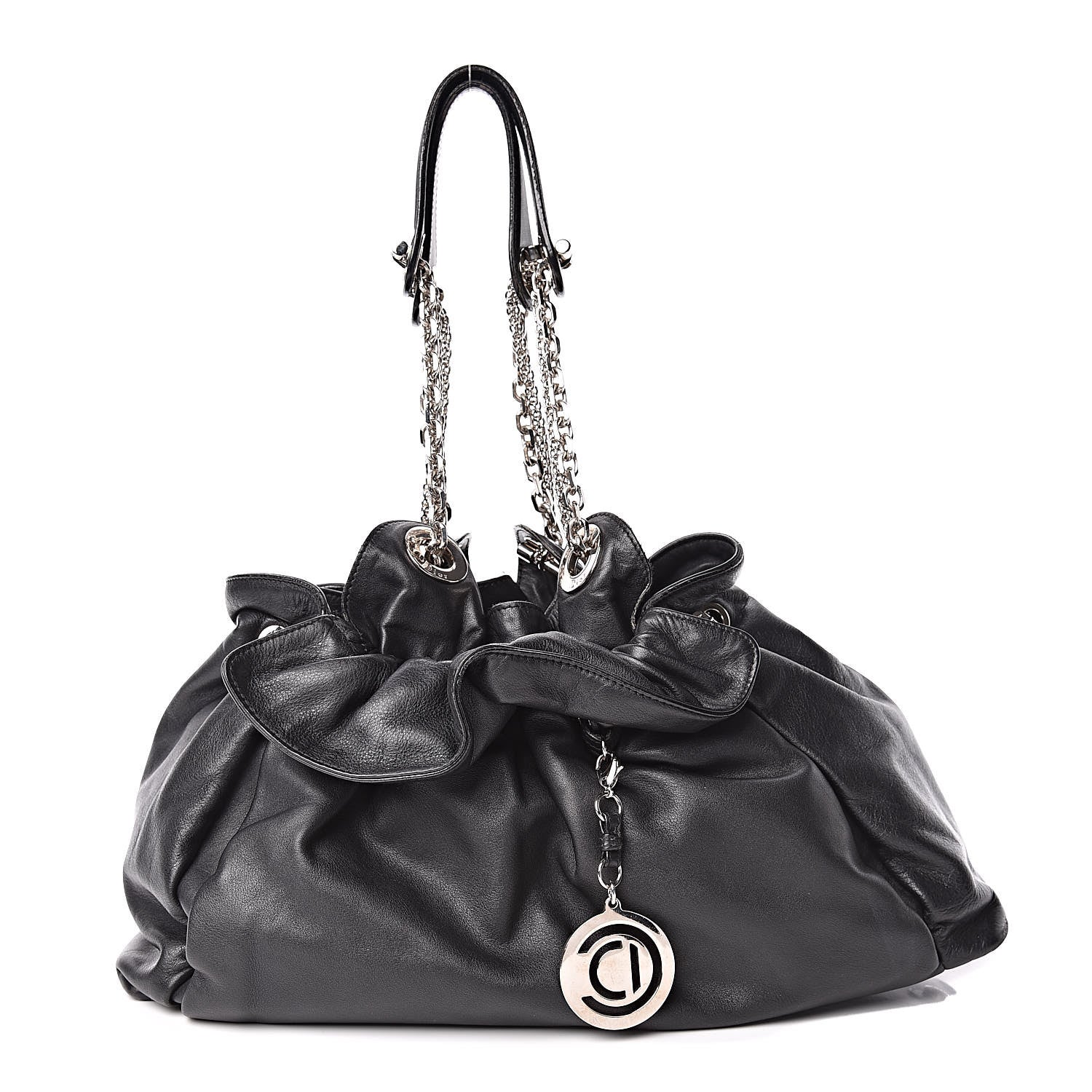 Christian Dior Lambskin Medium Le Trente Tote Black 1 of 10