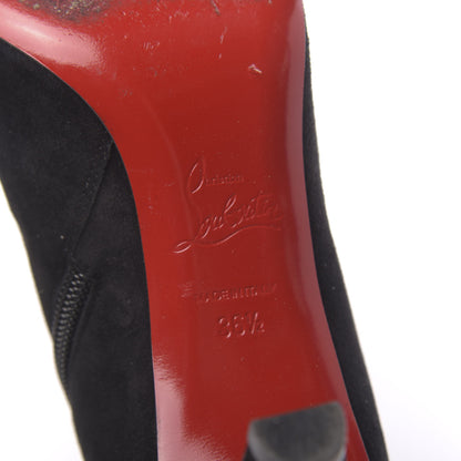 Christian Louboutin Veau Velours Top 70 Ankle Boots 36.5 Black 6 of 10