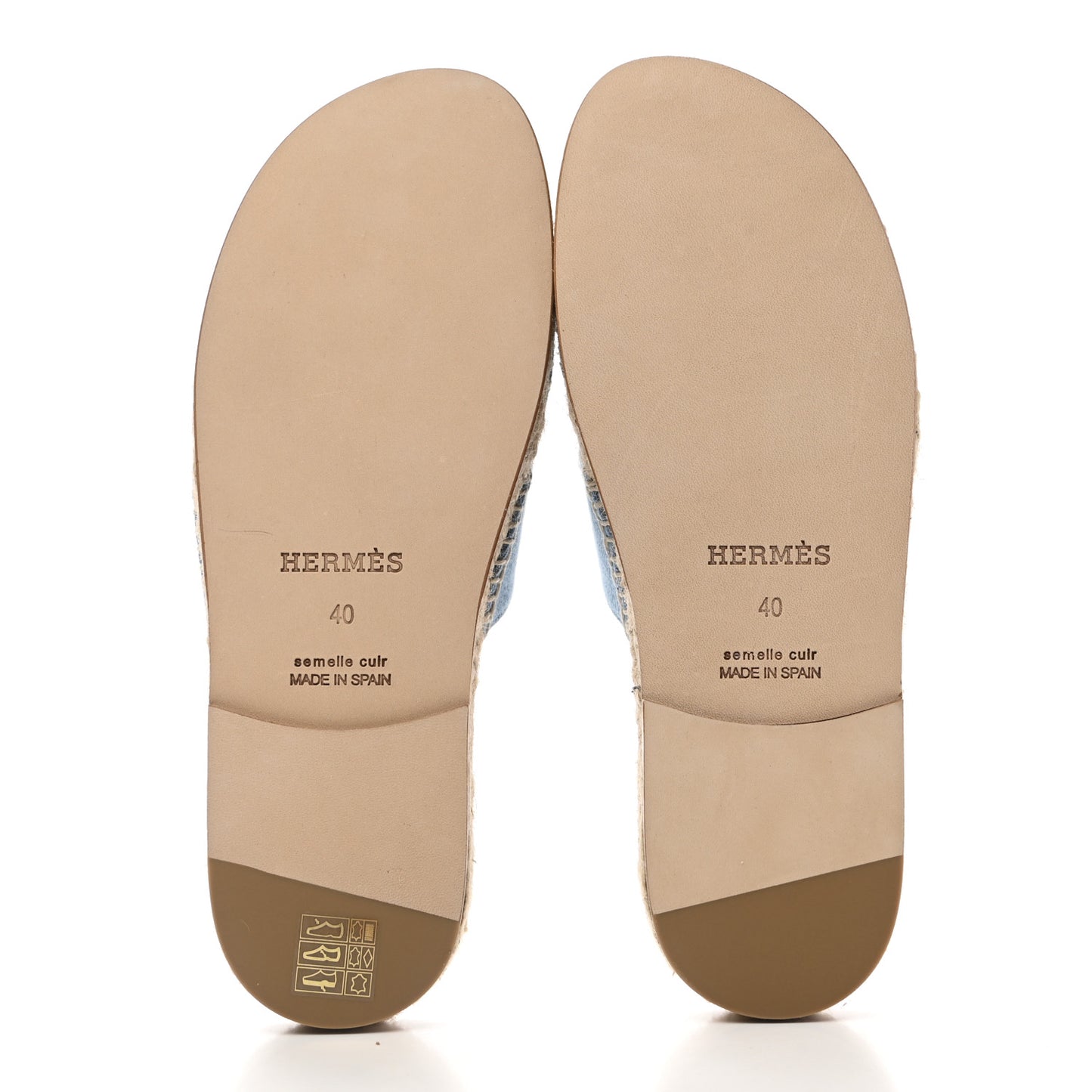 Denim Canvas Antigua Espadrille Sandals 40 Bleu Clair