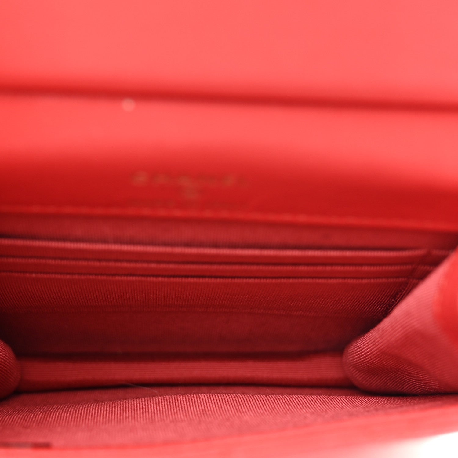 Chanel Lambskin Quilted Pearl Chain Flap Bag Red 6 of 10