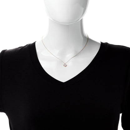 Van Cleef & Arpels 18K Yellow Gold Mother of Pearl Sweet Alhambra Pendant Necklace 2 of 6