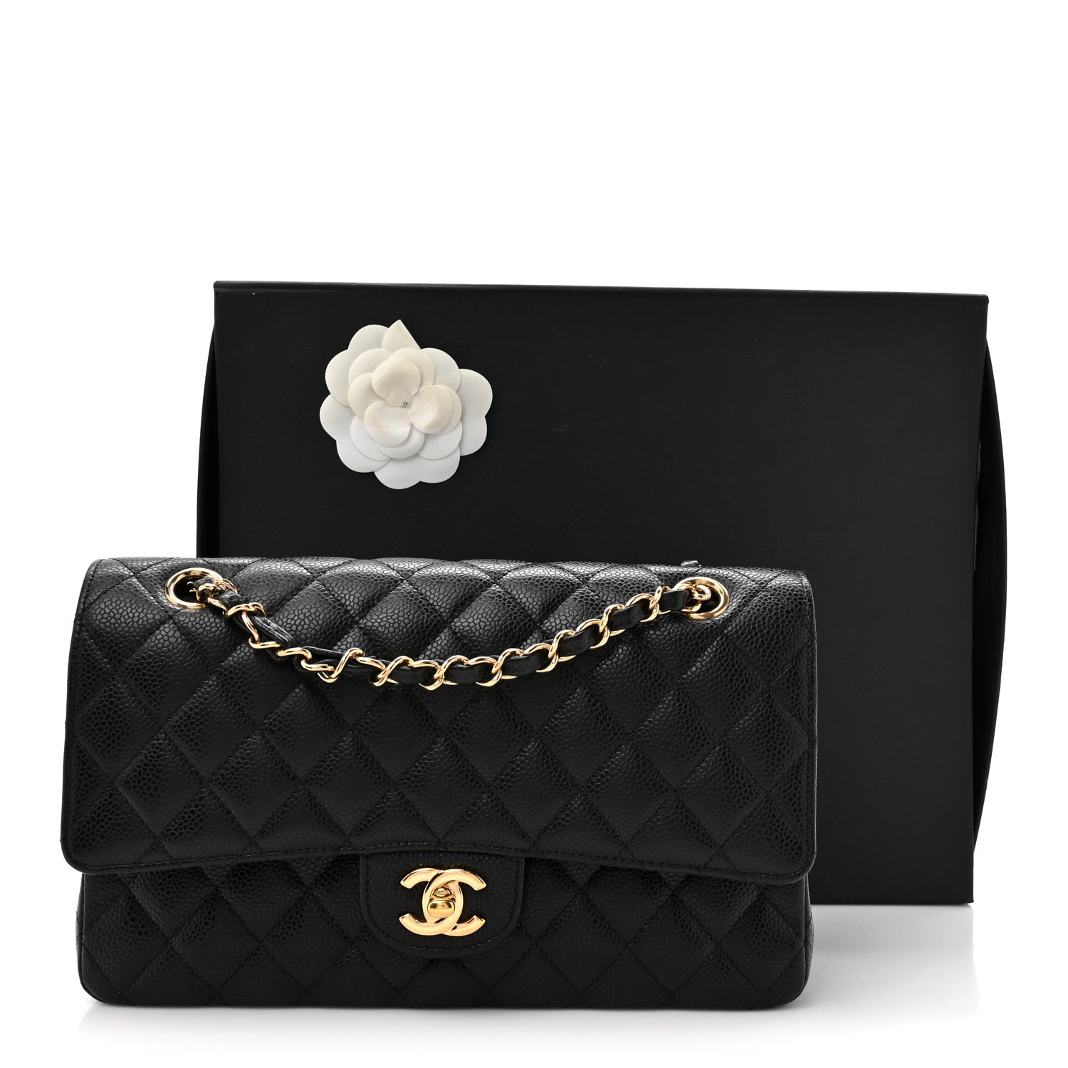 Chanel Caviar Quilted Medium Double Flap Black 12 of 12