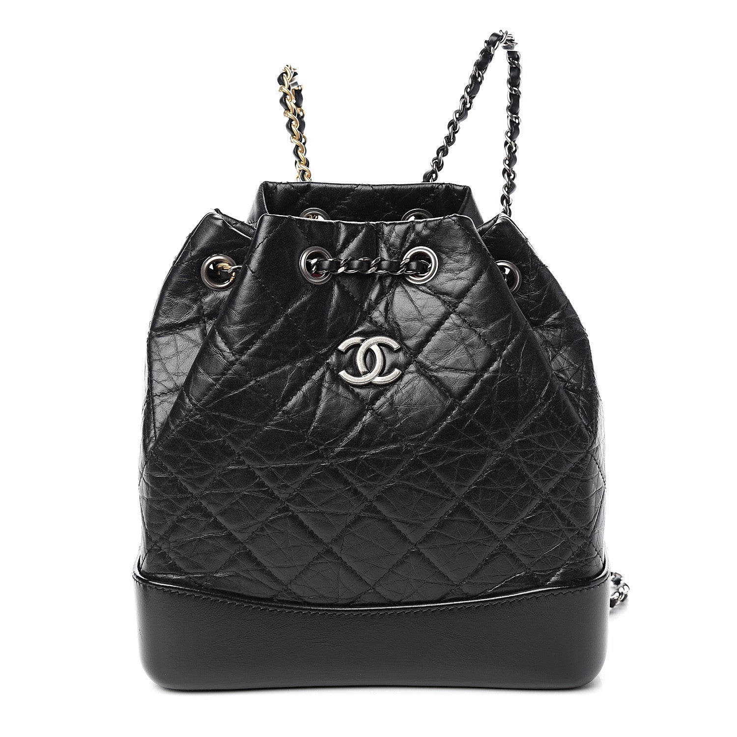 Chanel Aged Calfskin Quilted Small Gabrielle Backpack Black 1 of 10