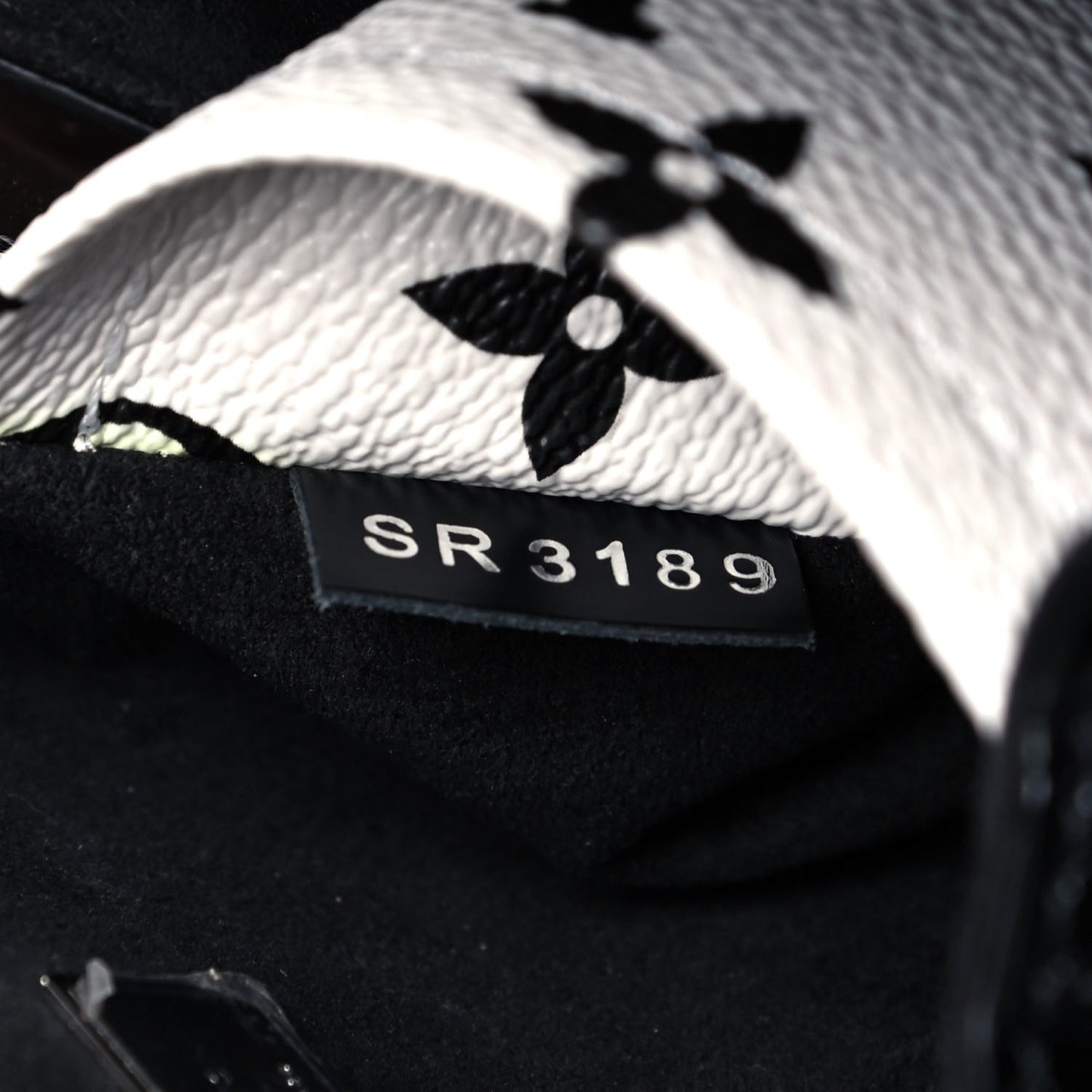 Patent Monogram Hot Springs Backpack Black White