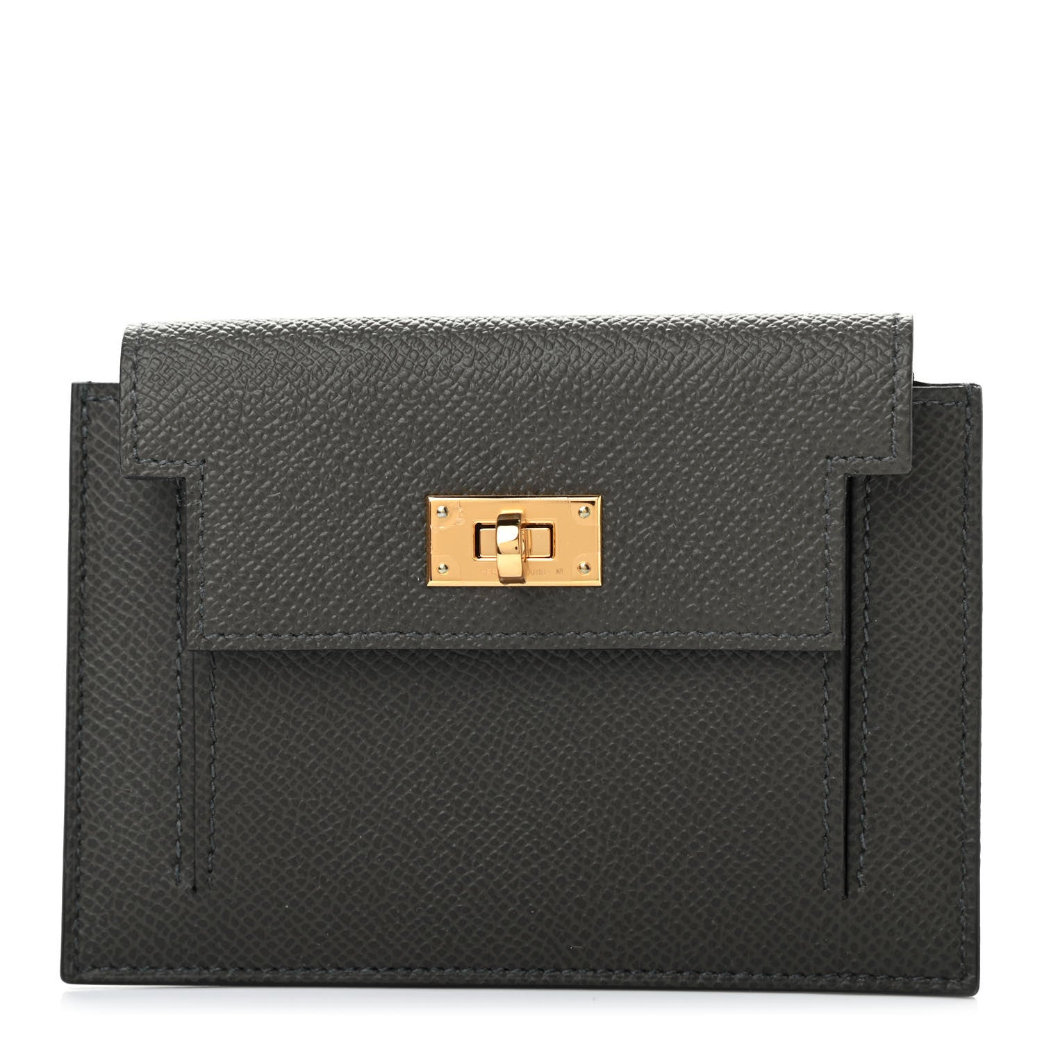 Hermes Epsom Kelly Pocket Compact Wallet Vert De Gris 1 of 7