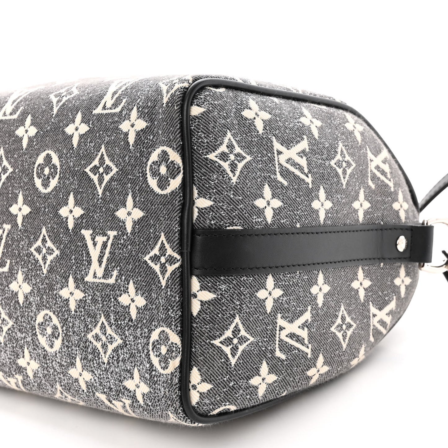 Denim Monogram Jacquard Speedy Bandouliere 25 Black