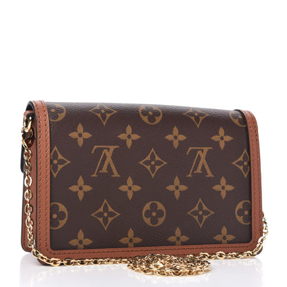 Louis Vuitton Reverse Monogram Dauphine Chain Wallet 3 of 9