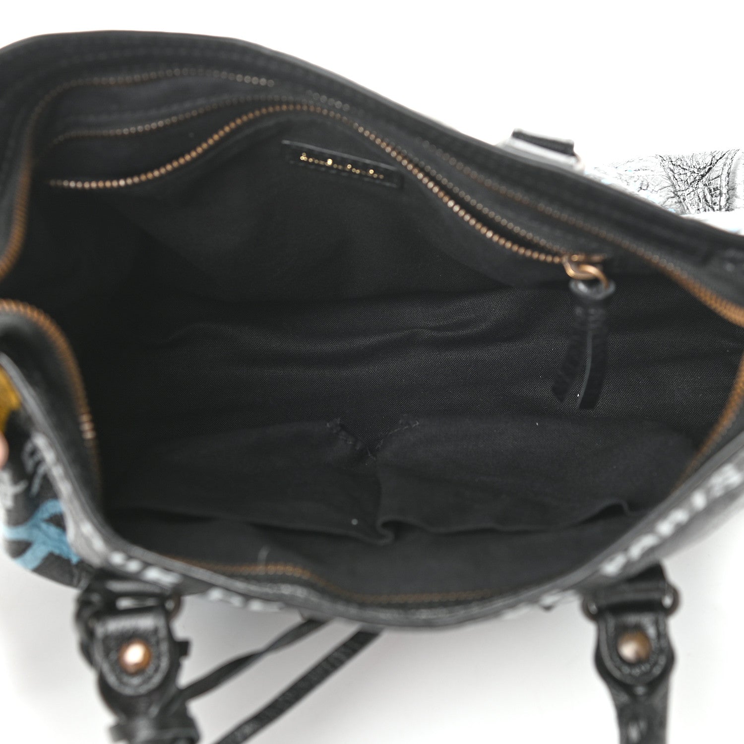 Balenciaga Agneau Graffiti All Over Classic Hardware S City Black Multicolor 4 of 6