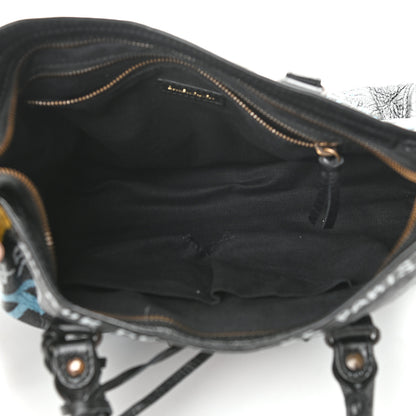 Balenciaga Agneau Graffiti All Over Classic Hardware S City Black Multicolor 4 of 6