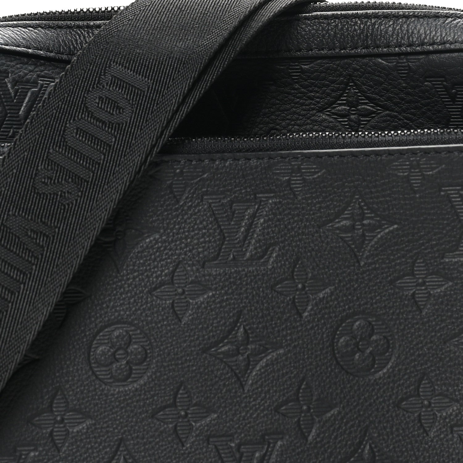Louis Vuitton Calfskin Monogram Shadow Trio Messenger Black 8 of 10