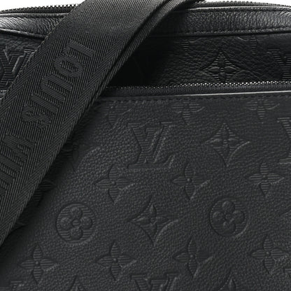 Louis Vuitton Calfskin Monogram Shadow Trio Messenger Black 8 of 10