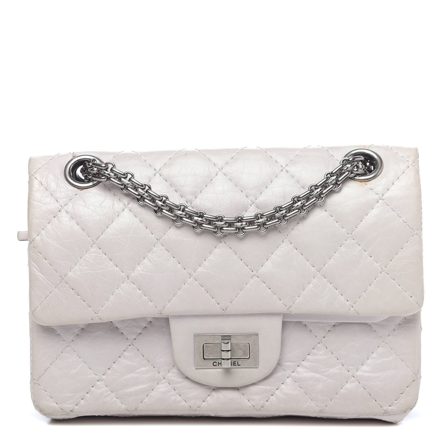 Chanel Aged Calfskin 50th Anniversary 2.55 Reissue 224 Flap White 1 of 17