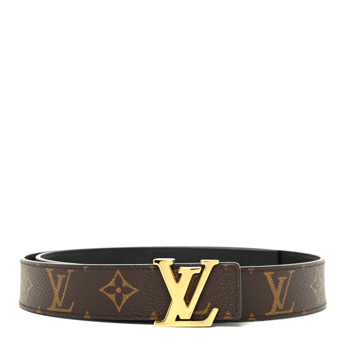 Calfskin Monogram 30mm LV Initiales Reversible Belt 85 34 Black
