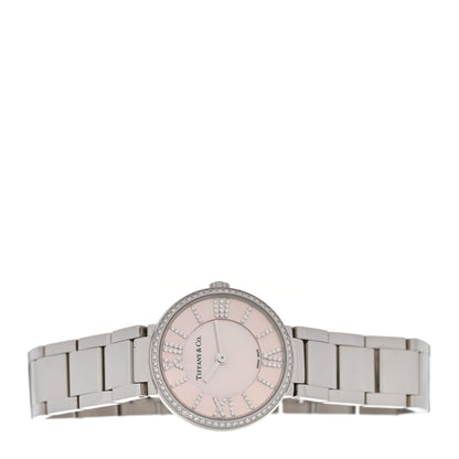 Tiffany Stainless Steel Diamond Bezel 24mm Atlas 2-Hand Quartz Watch Silver 2 of 5