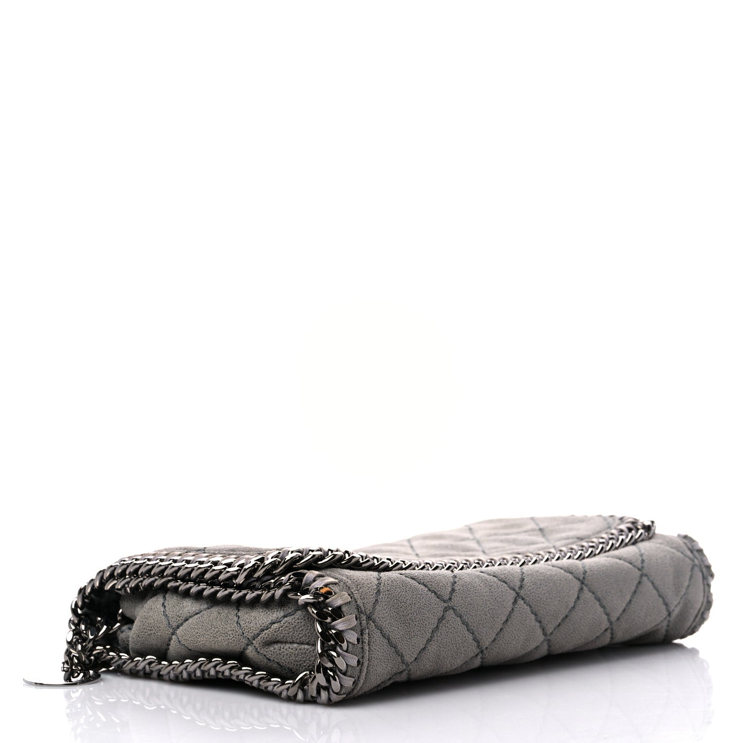 Shaggy Deer Quilted Falabella Clutch Grey