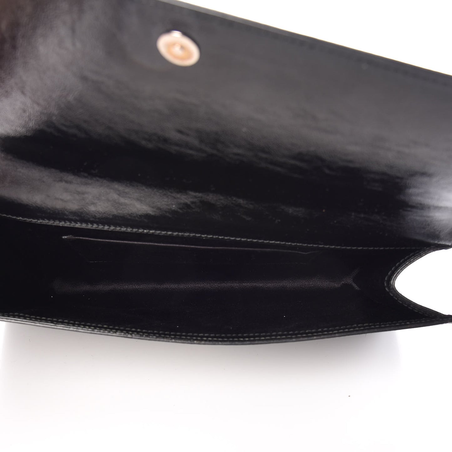 Textured Patent Monogram Large Belle De Jour Clutch Black