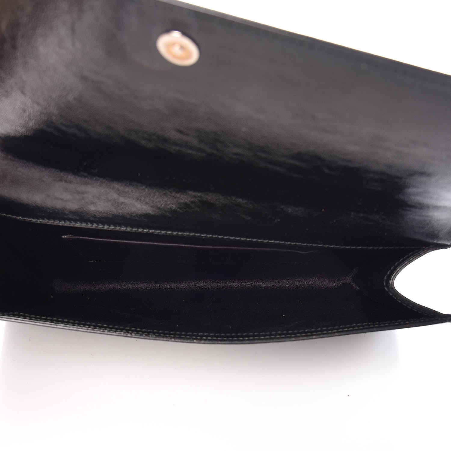Saint Laurent Textured Patent Monogram Large Belle De Jour Clutch Black 5 of 10