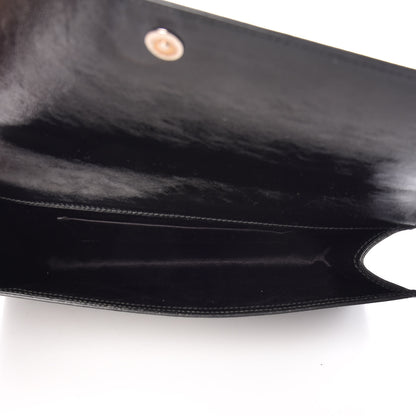 Saint Laurent Textured Patent Monogram Large Belle De Jour Clutch Black 5 of 10