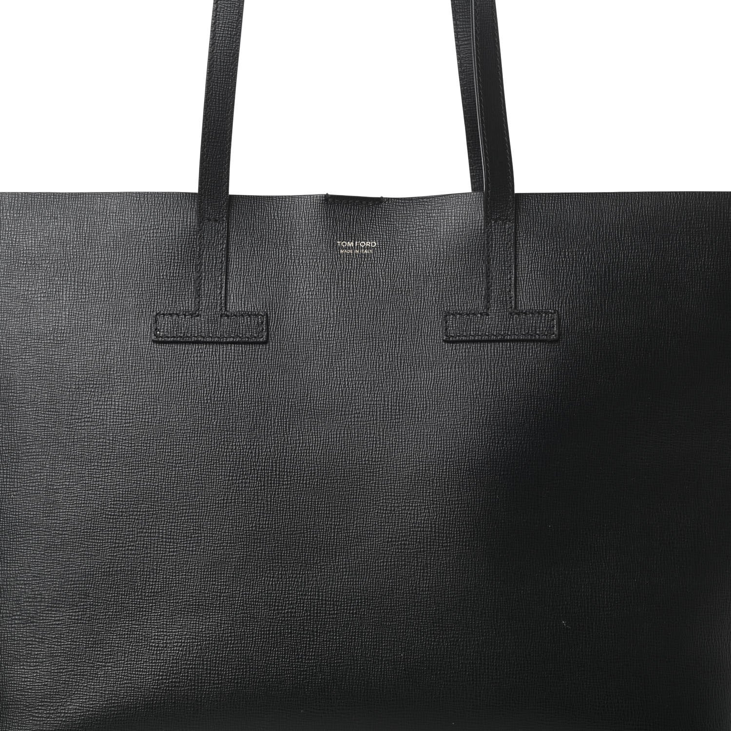 Tom Ford Grained Calfskin Small T Tote Black 8 of 15