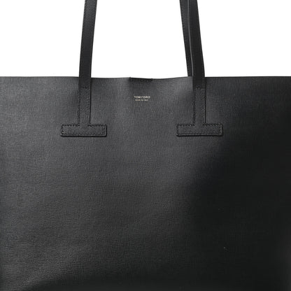 Tom Ford Grained Calfskin Small T Tote Black 8 of 15