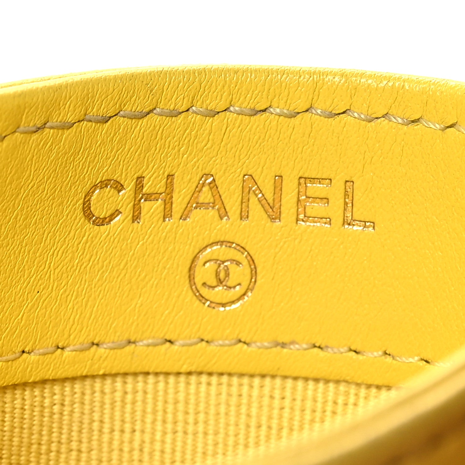 Chanel Lambskin Quilted Chanel 19 Card Holder Yellow 6 of 10
