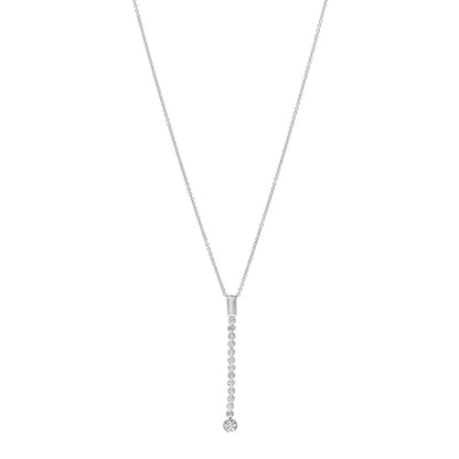 Tiffany Platinum Diamond Jazz Graduated Drop Pendant Necklace 1 of 5