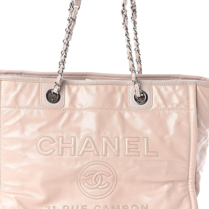 Chanel Glazed Calfskin Small Deauville Tote Light Pink 8 of 10