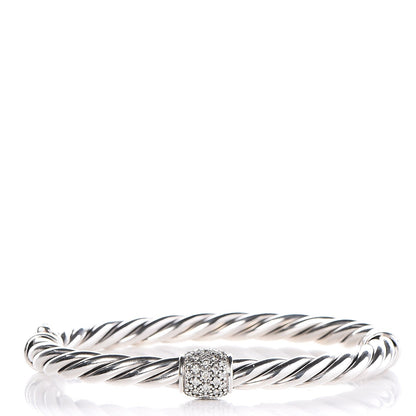 David Yurman Sterling Silver Diamond 6mm Moonlight Ice Bracelet 1 of 5