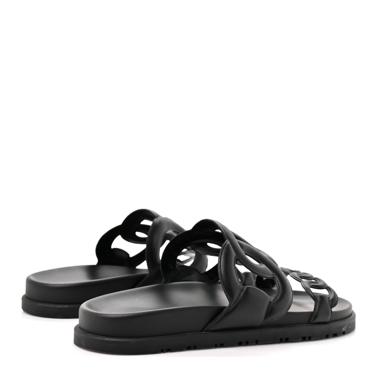Hermes Nappa Extra Sandals 37 Black 5 of 9