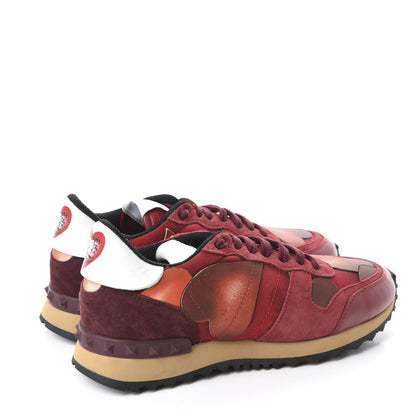 Valentino Garavani Fabric Suede L'Amour Womens Rockrunner Sneakers 37.5 Red 4 of 10